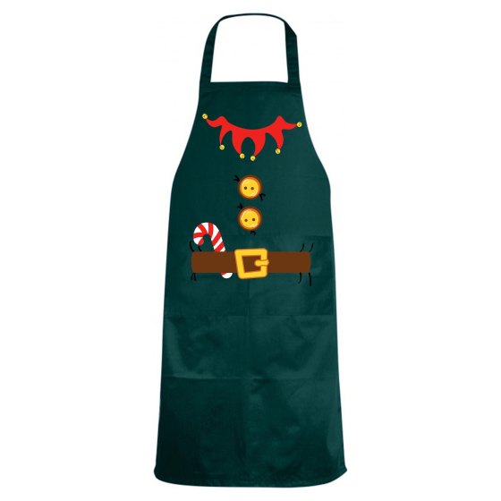 Grembiule cucina con stampa da Babbo Natale pittore natalzio chef cuoco regolabile accessorio ristorazione