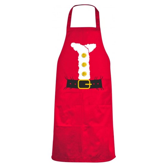 Grembiule cucina con stampa da Babbo Natale pittore natalzio chef cuoco regolabile accessorio ristorazione