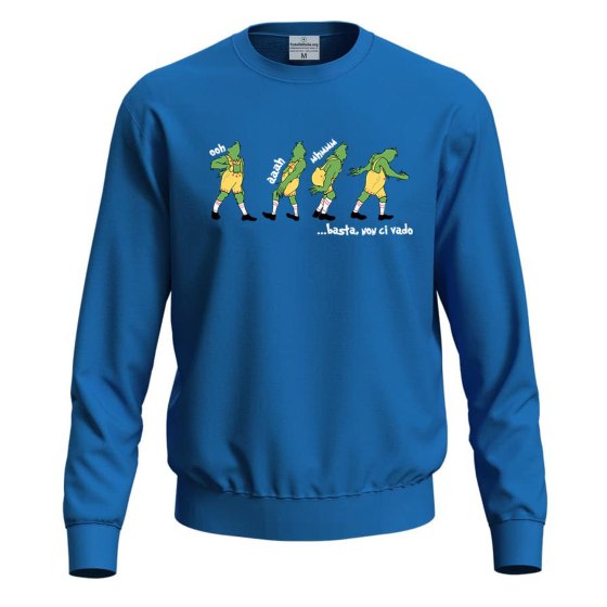 Felpa Unisex con Stampa Natalizia maglione fumetto Natale moda festivita' abbigliamento
