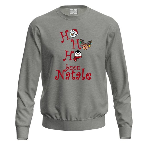 Felpa maglia unisex a maniche lunghe stampa natalizia Xmas buon Natale uomo donna
