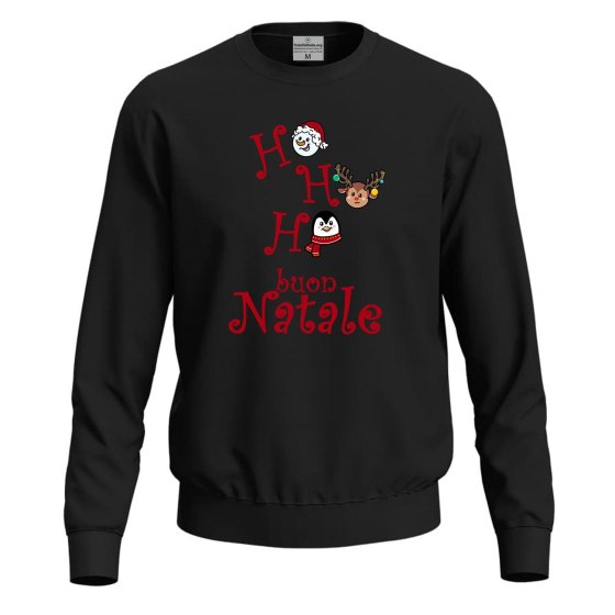 Felpa maglia unisex a maniche lunghe stampa natalizia Xmas buon Natale uomo donna