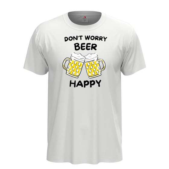 T-shirt classica mezza manica BEER HAPPY estiva birra fest birrificio stampa