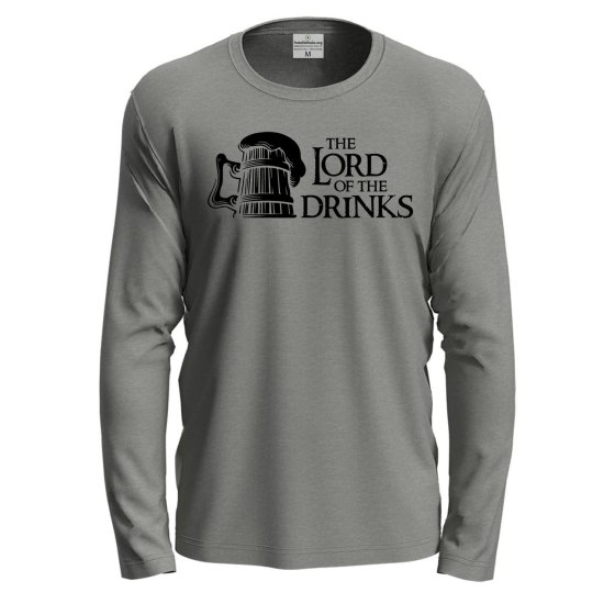 T-shirt classica a manica lunga con stampa Lord of the Drinks bar idea regalo uomo