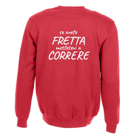 Felpa unisex per barista con stampa sul retro DTF mettetevi a correre idea regalo uomo donna