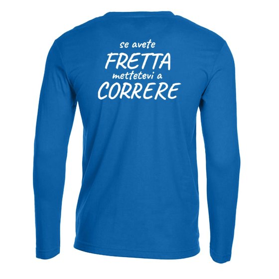 T-shirt maglia manica lunga barista corsa run running sportiva idea regalo uomo donna