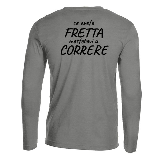 T-shirt maglia manica lunga barista corsa run running sportiva idea regalo uomo donna