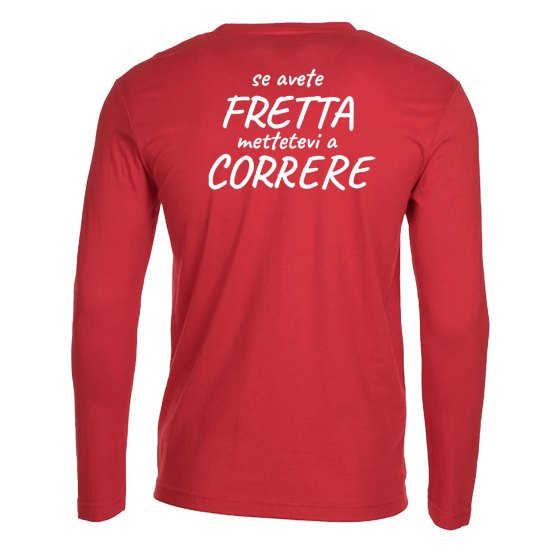 T-shirt maglia manica lunga barista corsa run running sportiva idea regalo uomo donna