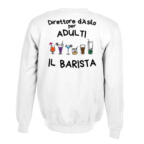 Felpa maglia con stampa spiritosa barman birreria barista bar enologo lavoro idea regalo uomo donna