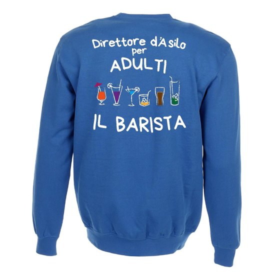 Felpa maglia con stampa spiritosa barman birreria barista bar enologo lavoro idea regalo uomo donna