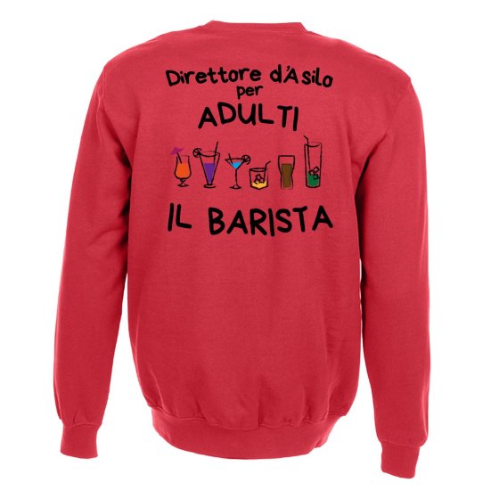 Felpa maglia con stampa spiritosa barman birreria barista bar enologo lavoro idea regalo uomo donna