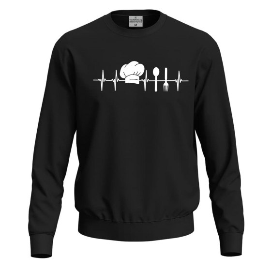 Felpa unisex cuoco con stampa "Battito da cuoco" idea regalo uomo donna ristorante chef