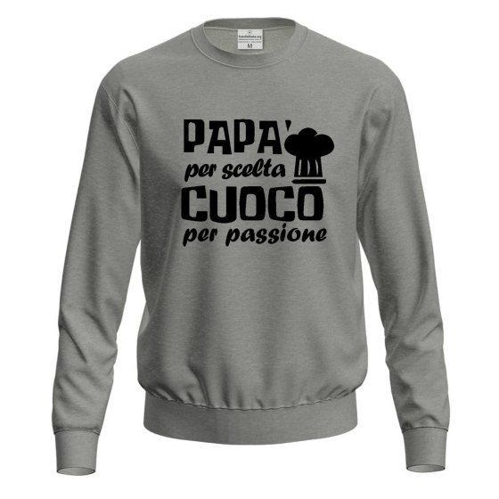 Felpa maglia cuoco con stampa DTF festa Papà Cucina idea regalo chef