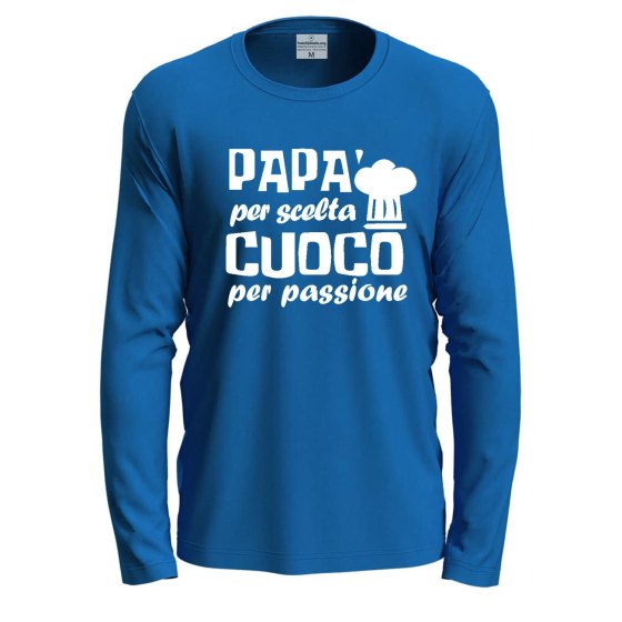 T-shirt maglia a manica lunga lavoro chef Papa' Cucina idea regalo festa papa'