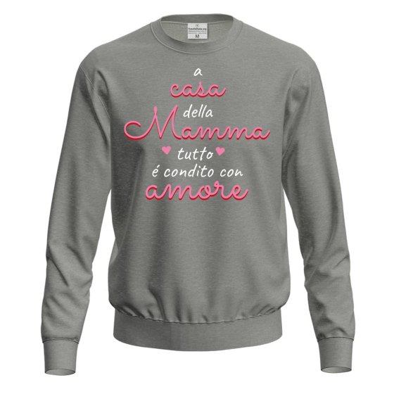 Felpa maglia stampa DTF condito con amore regalo festa della mamma