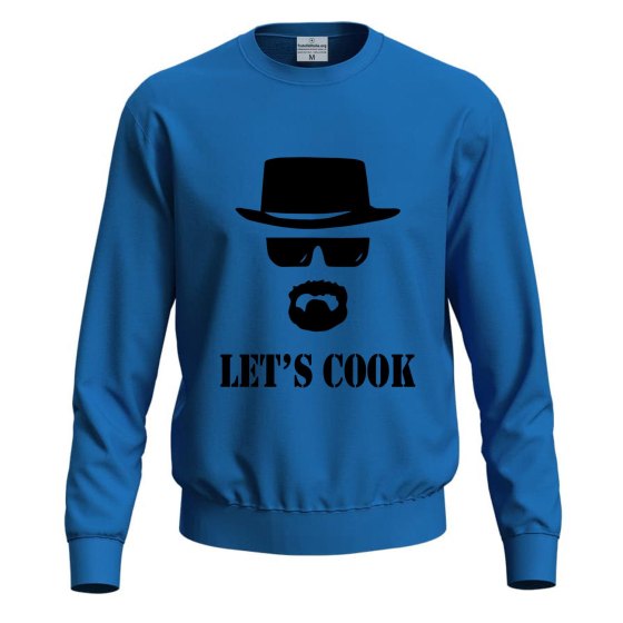 Felpa unisex con stampa DTF "LET'S COOK"  Regalo simpatico chef cucina ristorazione bar
