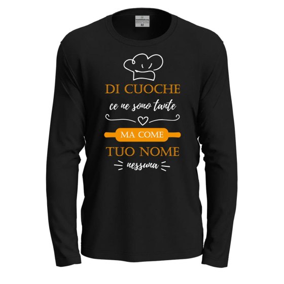 T-shirt maglia con stampa DTF CUOCHE CE NE SONO TANTE  Idea regalo personalizzabile con il tuo nome