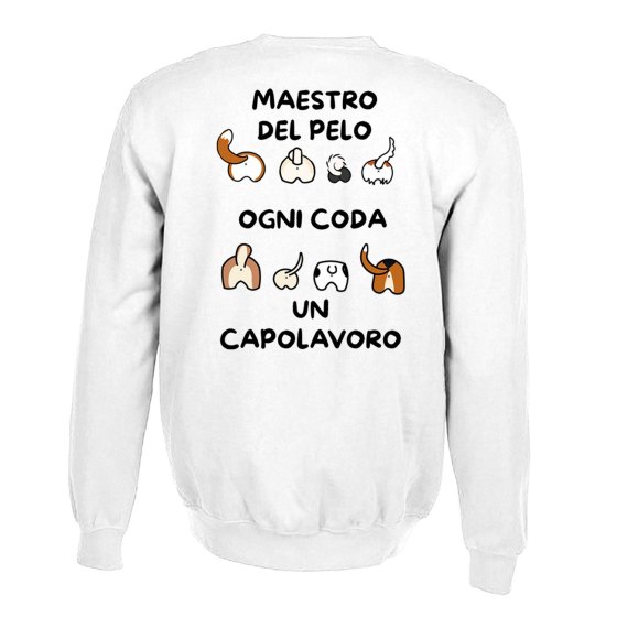 Felpa maglione con stampa DTF "MAESTRO DEL PELO" barbiere dogsitter toelettatore veterinario