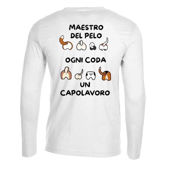 T-shirt maglia stampa DTF "MAESTRO DEL PELO" toelettatori veterinari dogsitter cani animali pet therapy