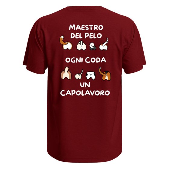 T-shirt classica a manica corta con stampa DTF "MAESTRO DEL PELO" - per tolettatori o veterinari dogsitter barbieri umorismo