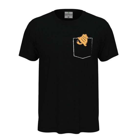 T-shirt unisex a manica corta con stampa "GATTO NEL TASCHINO" per toelettatori o veterinari, idea regalo amanti gatti