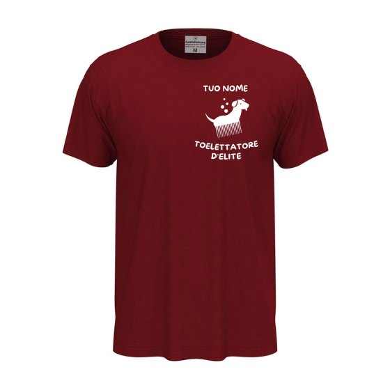 T-shirt unisex a manica corta con stampa toelettatore veterinari, idea regalo personalizzabile con nome