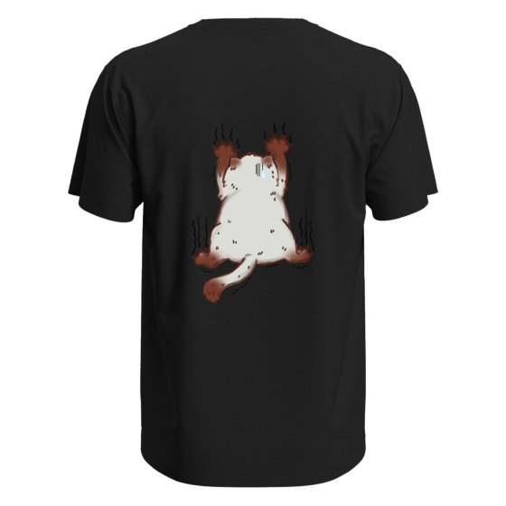T-shirt unisex manica corta con stampa  "Gatto" graffio Idea regalo per toelettatori veterinari divertente