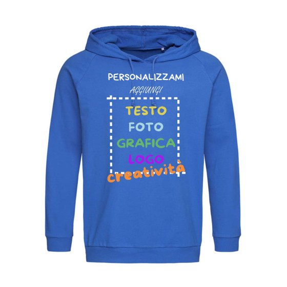 Felpa con cappuccio Unisex Classica Felpata - Personalizzabile