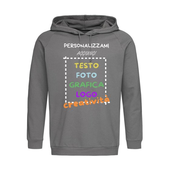 Felpa con cappuccio Unisex Classica Felpata - Personalizzabile