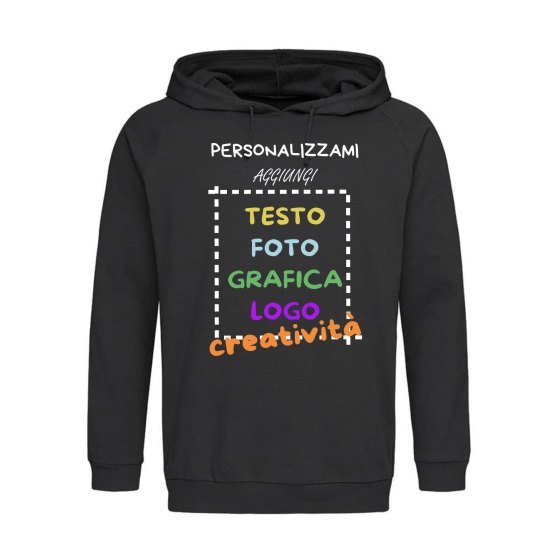 Felpa con cappuccio Unisex Classica Felpata - Personalizzabile