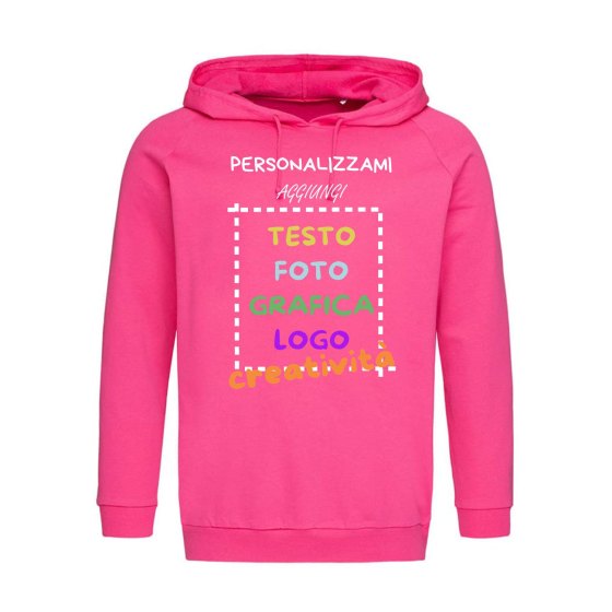 Felpa con cappuccio Unisex Classica Felpata - Personalizzabile