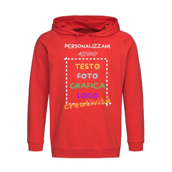 Felpa con cappuccio Unisex Classica Felpata - Personalizzabile