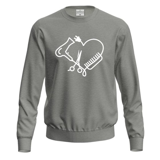 Felpa Unisex Parrucchiere "Hair Stylist" con Stampa DTF regalo per Barbieri e Parrucchieri
