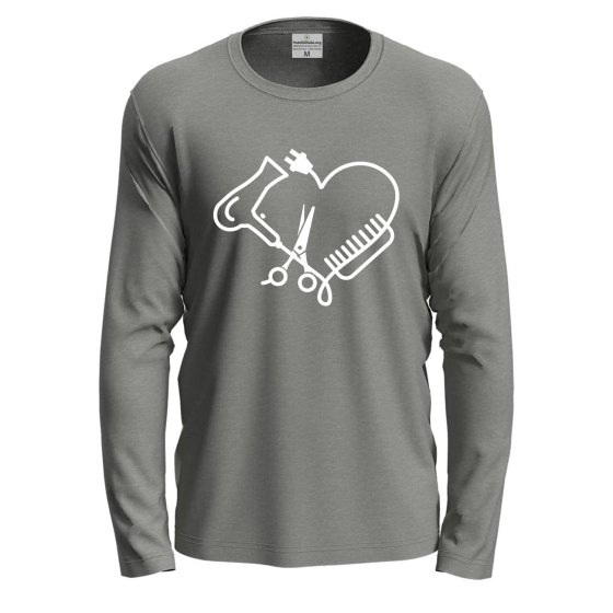 T-Shirt a Manica Lunga Parrucchiere "Hair Stylist" per Barbieri  Parrucchieri pettine phon Hairstylist