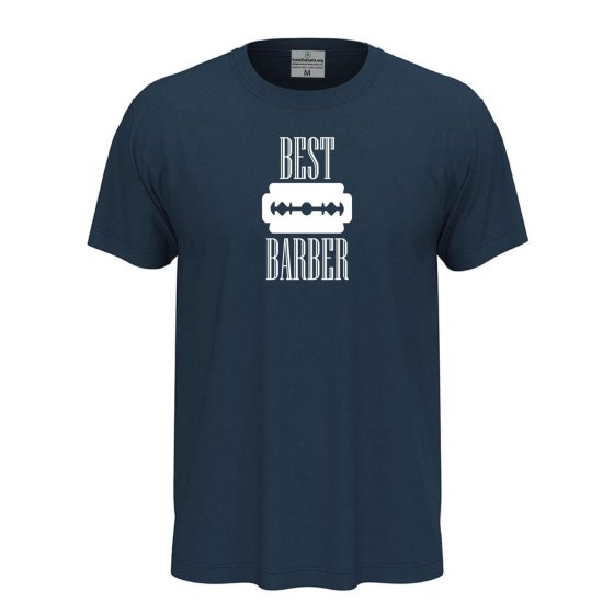 T-shirt Classica Unisex a Manica Corta con Stampa "BEST BARBER" in DTF - Idea Regalo per Parrucchieri e Barbieri
