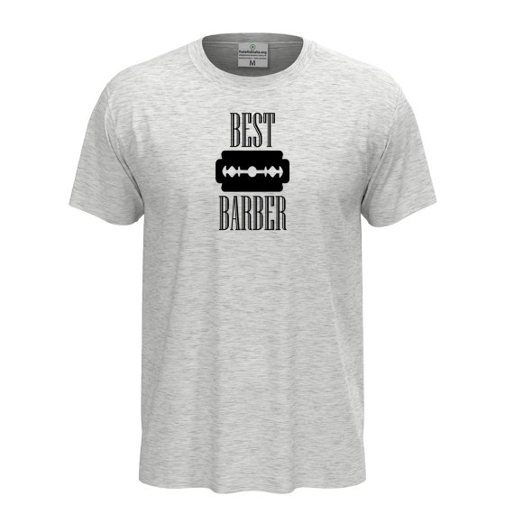 T-shirt Classica Unisex a Manica Corta con Stampa "BEST BARBER" in DTF - Idea Regalo per Parrucchieri e Barbieri