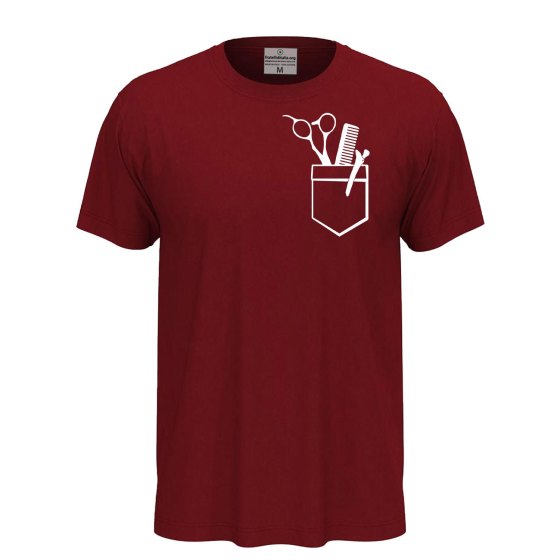 T-shirt classica unisex a manica corta con stampa DTF di qualita' con stampa DTF idea regalo per barbieri e parrucchieri  Personalizzabili con nome o logo