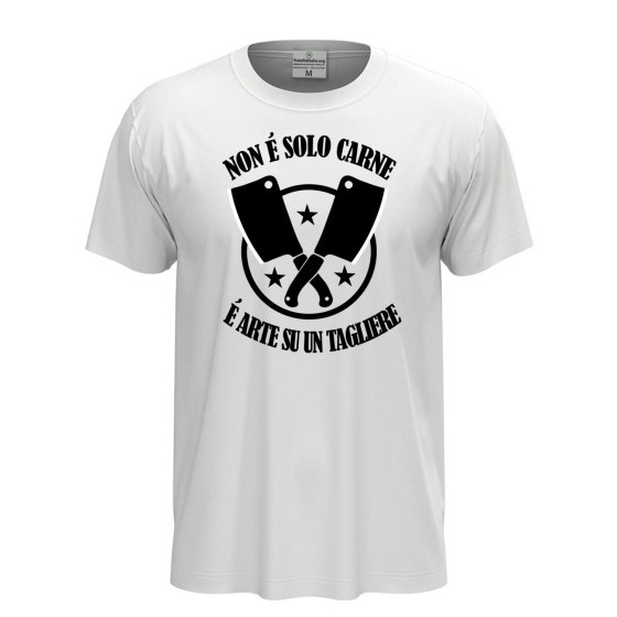 T-shirt unisex a manica corta con stampa DTF NON E' SOLO CARNE Idea regalo per macellaio