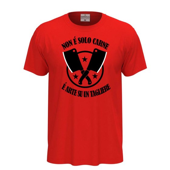 T-shirt unisex a manica corta con stampa DTF NON E' SOLO CARNE Idea regalo per macellaio