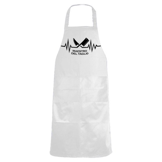 Grembiule da cucina con stampa DTF "MAESTRO DEL TAGLIO", regalo originale per macellai