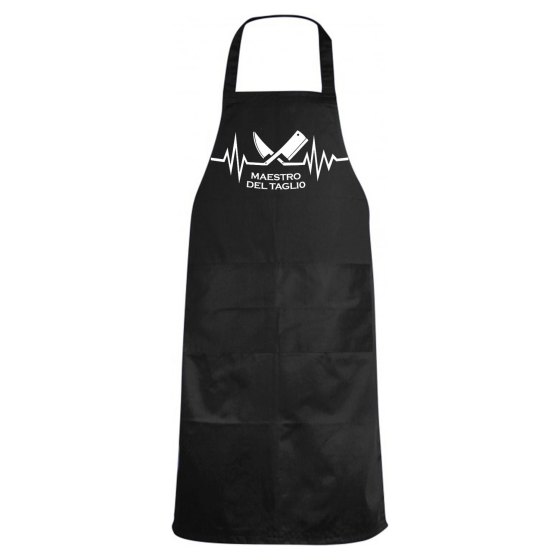 Grembiule da cucina con stampa DTF "MAESTRO DEL TAGLIO", regalo originale per macellai