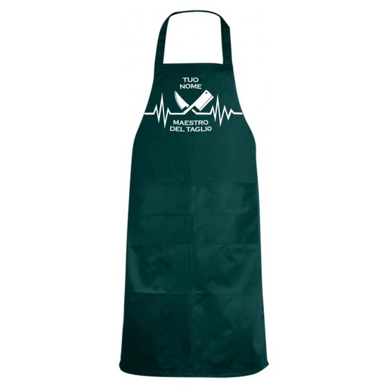 Grembiule da cucina con stampa DTF "MAESTRO DEL TAGLIO", regalo originale per macellai