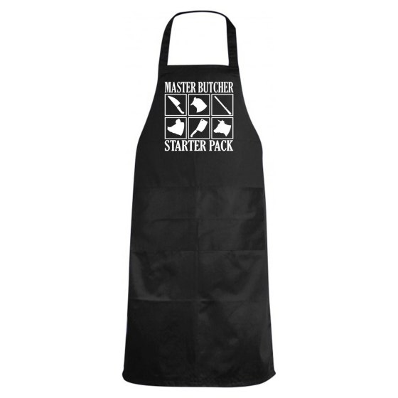 Grembiule cucina con stampa "MASTER BUTCHER" divertente macellaio braceria carne Steak House lavoro
