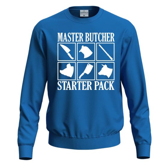 Felpa con stampa digitale DTF "MASTER BUTCHER", idea regalo  per macellai