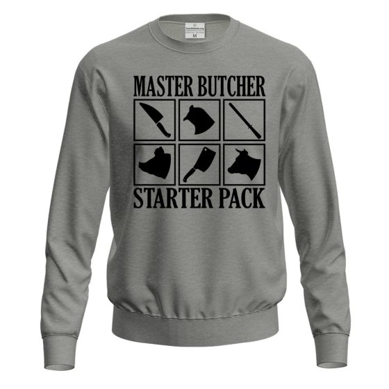 Felpa con stampa digitale DTF "MASTER BUTCHER", idea regalo  per macellai