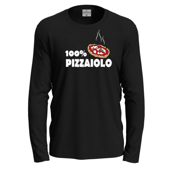 T-shirt a manica lunga con stampa  pizzaiolo idea regalo  per pizzaioli chef pizza