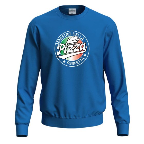 Felpa con stampa maglia "MAESTRO DELLA PIZZA", per pizzaioli, cuochi  abbigliamento pizza