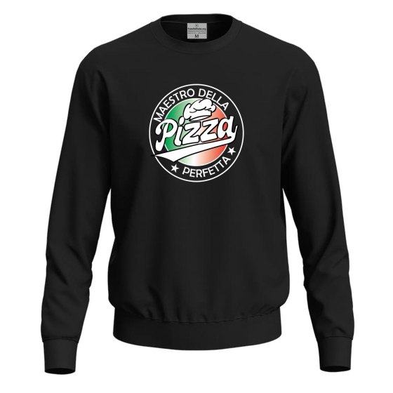 Felpa con stampa maglia "MAESTRO DELLA PIZZA", per pizzaioli, cuochi  abbigliamento pizza