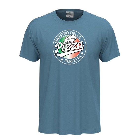 T-shirt classica unisex a manica corta con stampa DTF "MAESTRO DELLA PIZZA", per pizzaioli, cuochi e amanti della pizza