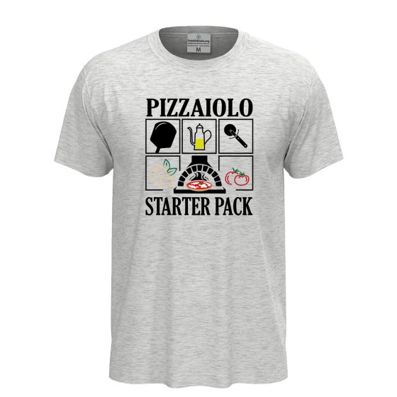 T-shirt classica unisex a manica corta con stampa, per pizzaioli, cuochi e amanti della pizza divertente