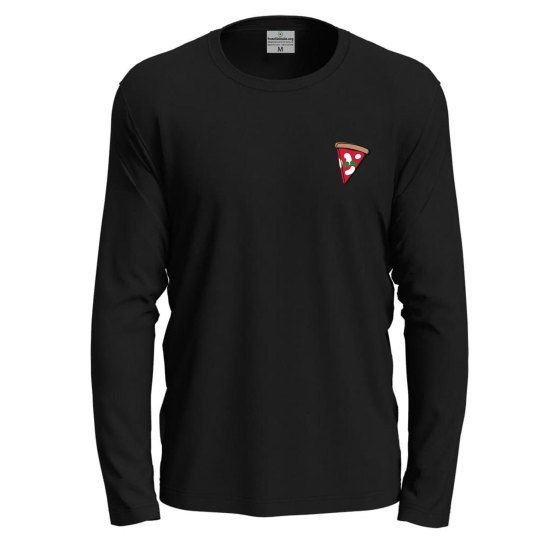 T-shirt maglia a manica lunga con stampa DTF "FETTA DI PIZZA", idea divertente abiti pizza